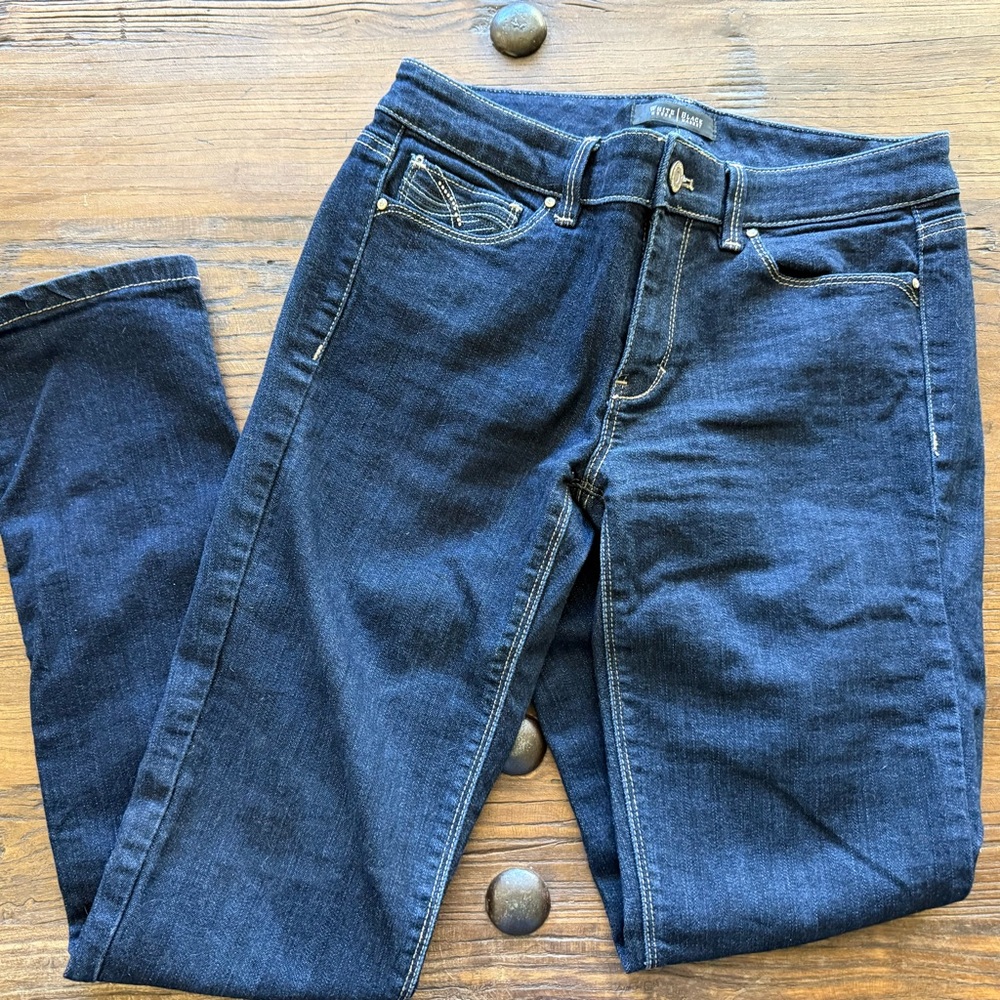 WHBM Skinny 4R Blanc slim leg Blue Jeans